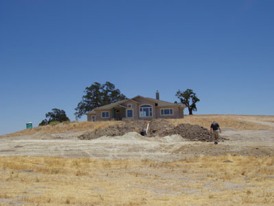 Front of house with stucco