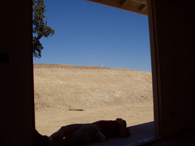 Jeff snoozing on the back porch