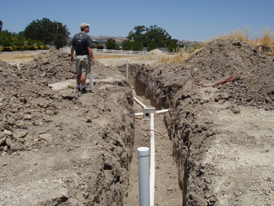 The septic system and all our layers of soil types