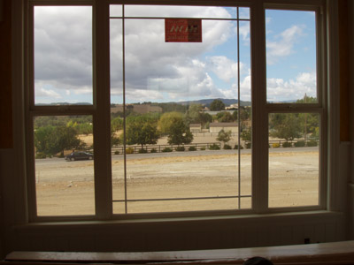 View from front sitting area